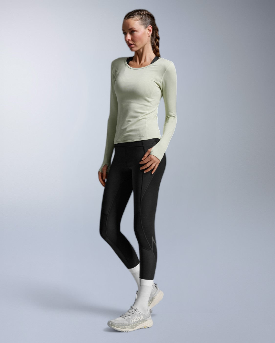 2xu-ignition-grid-base-layer-donna-verde-chiaro image 4