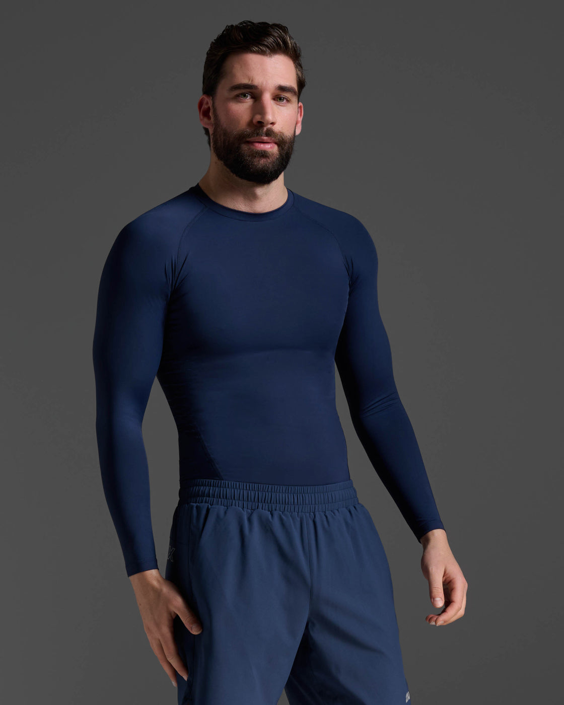 2xu-core-compression-long-sleeve-maglia-compressiva-manica-lunga-blu-navy image 4