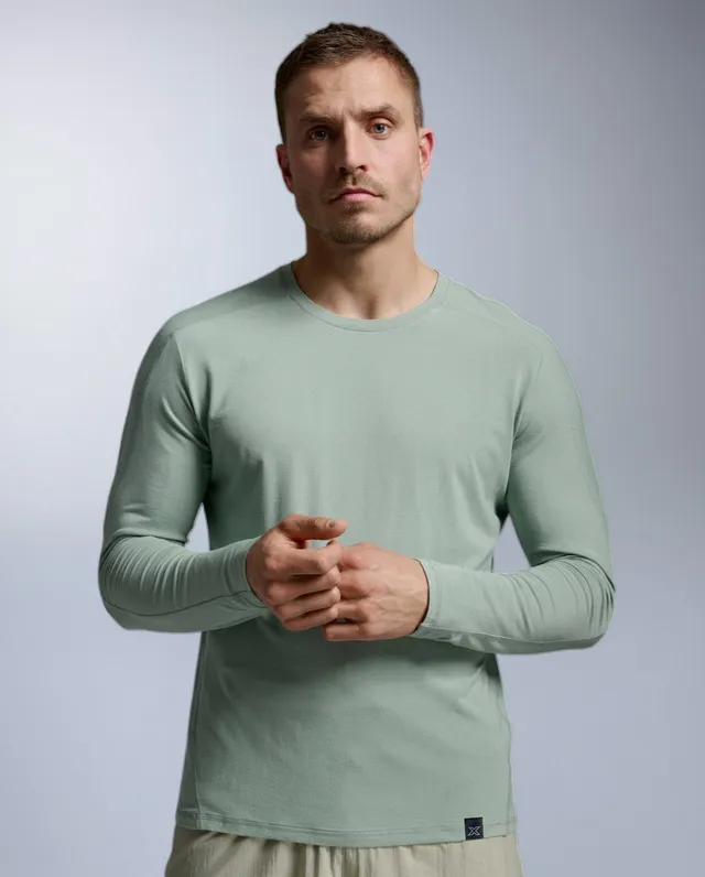 2xu-ignition-wool-long-sleeve-maglia-termica-uomo-verde-salvia image 1