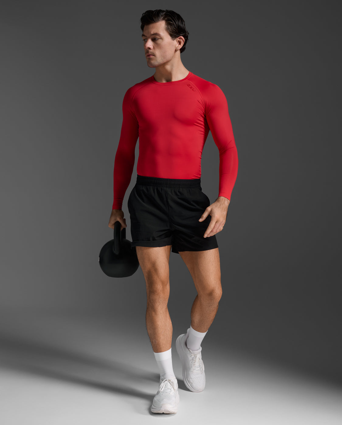 2xu-core-compression-maglia-manica-lunga-uomo-rosso image 6