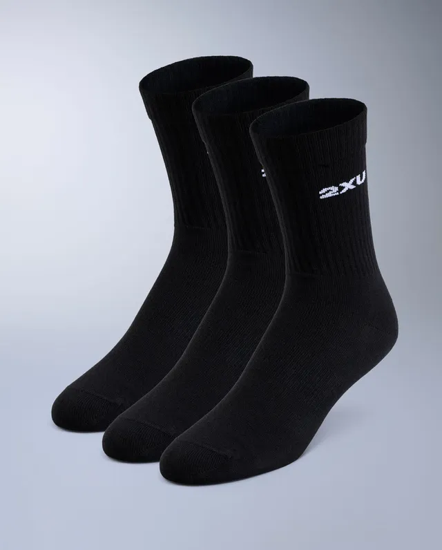 2xu-cotton-crew-calze-3-paia-nere image 1