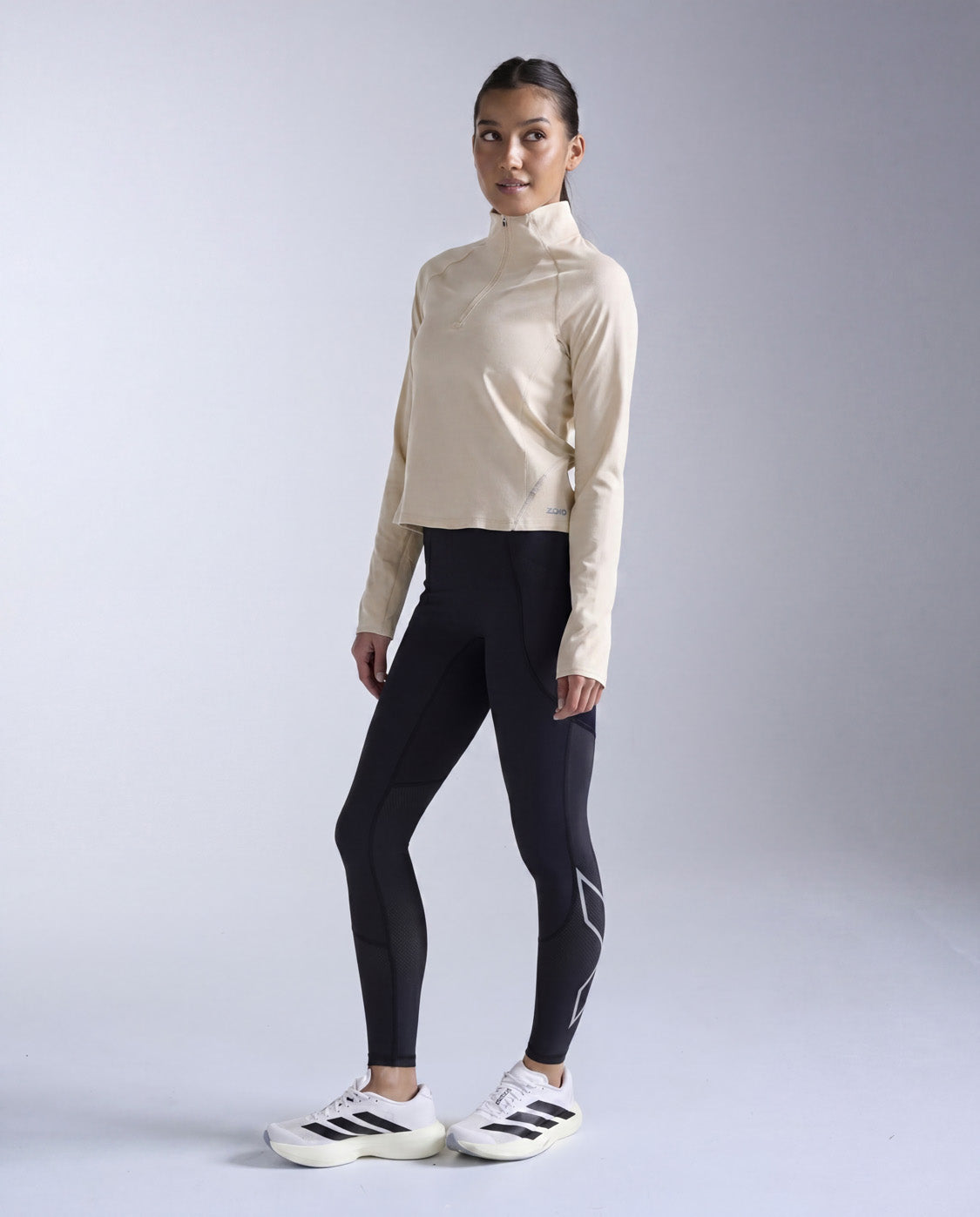 2xu-aero-trail-1-2-zip-donna-beige image 4