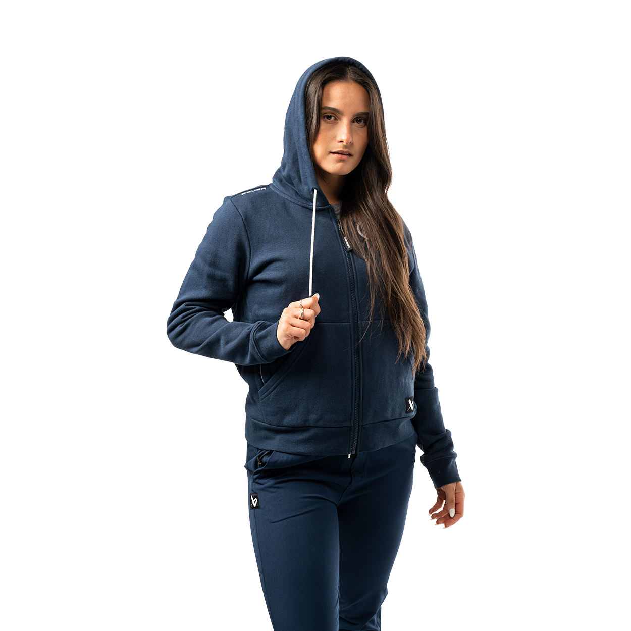 bauer-s25-team-full-zip-felpa-con-cappuccio-donna image 8