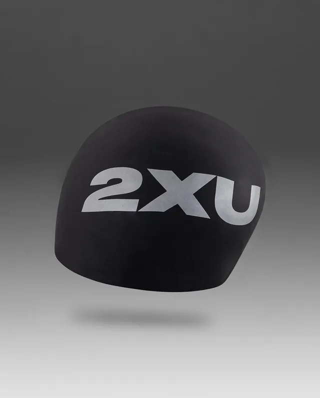 2xu-silicone-swim-cap-cuffia-nuoto-unisex-nera image 1