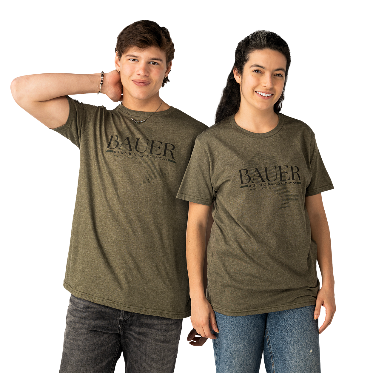 bauer-olive-graphic-tee-t-shirt-uomo image 1