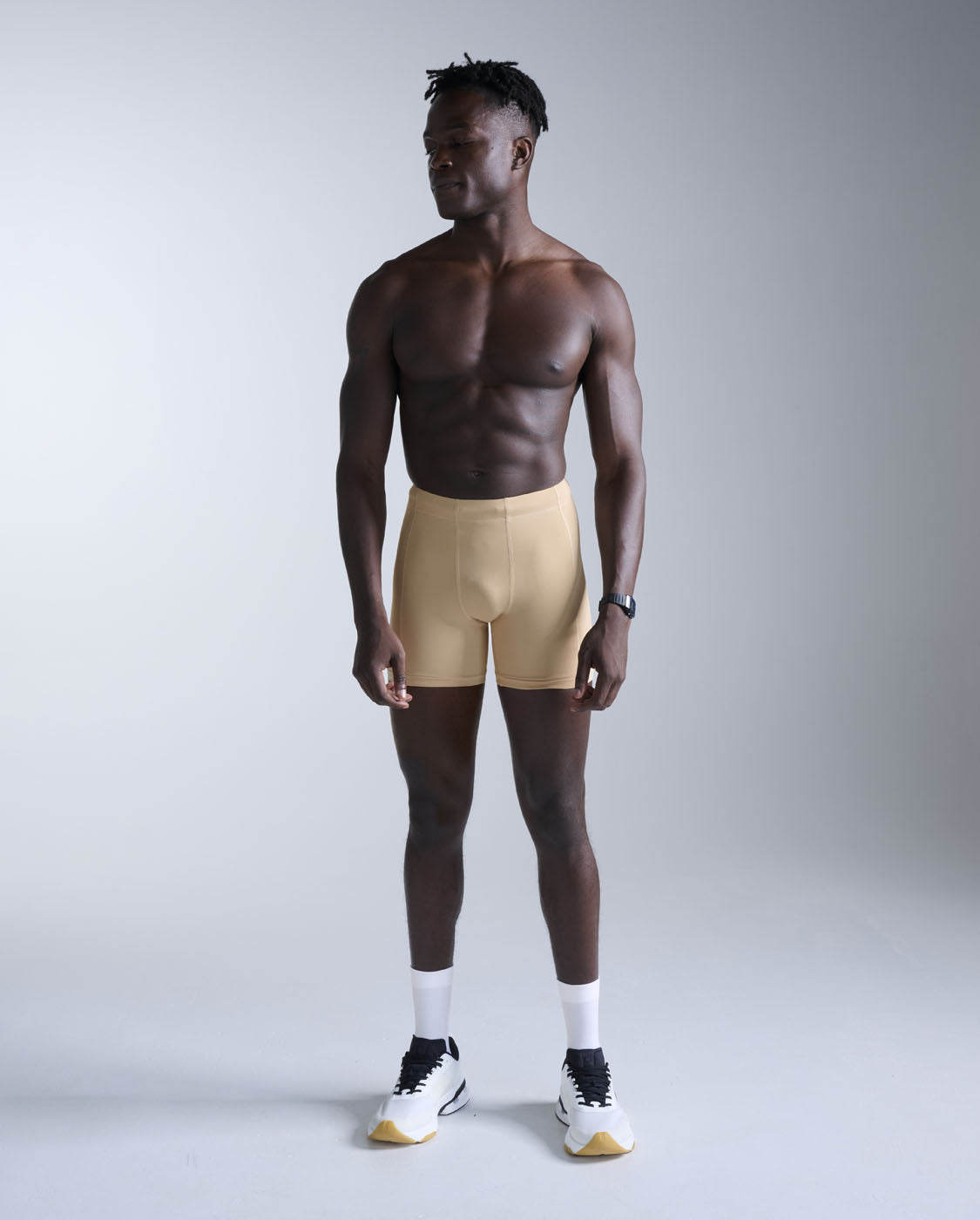 2xu-core-compression-shorts-1-2-beige image 6
