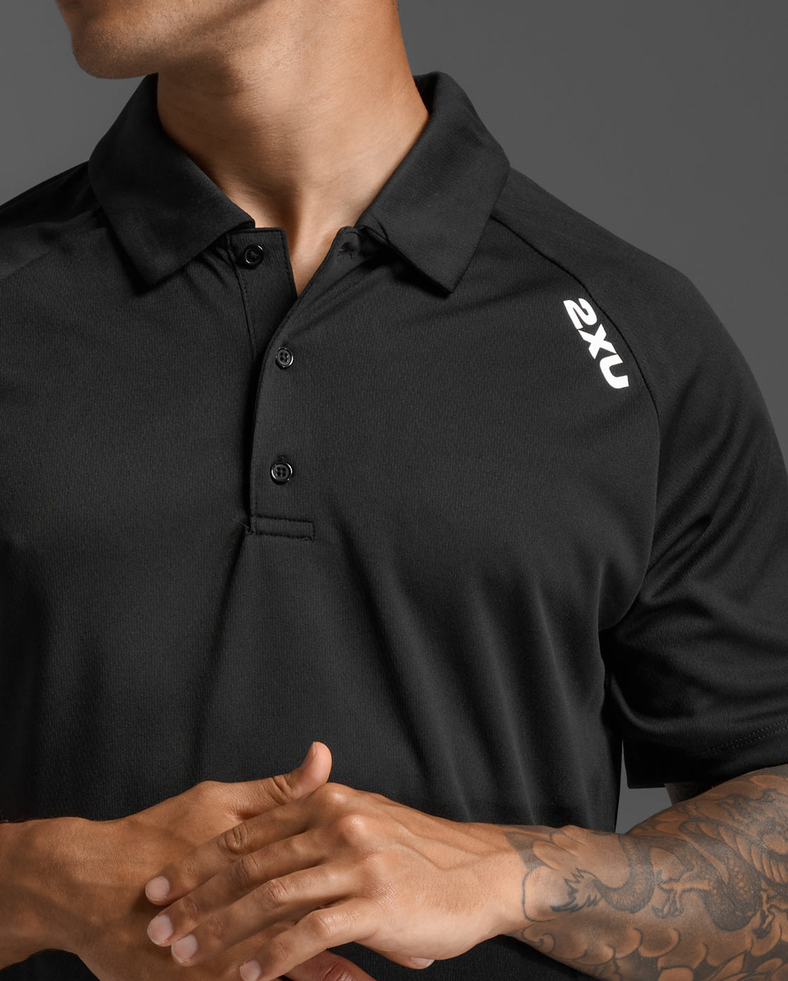 2xu-aspire-polo-uomo-nero image 8
