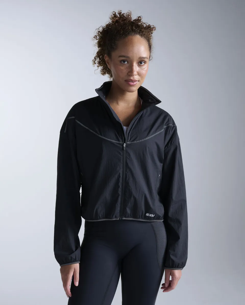 2xu-aero-sheer-bomber-giacca-running-donna-antipioggia-grigio image 1