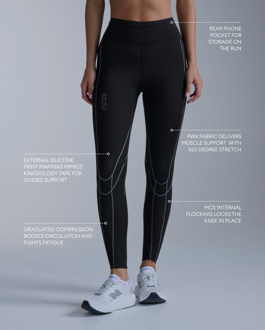 2xu-light-speed-kinesis-hi-rise-compression-tights-nero image 2