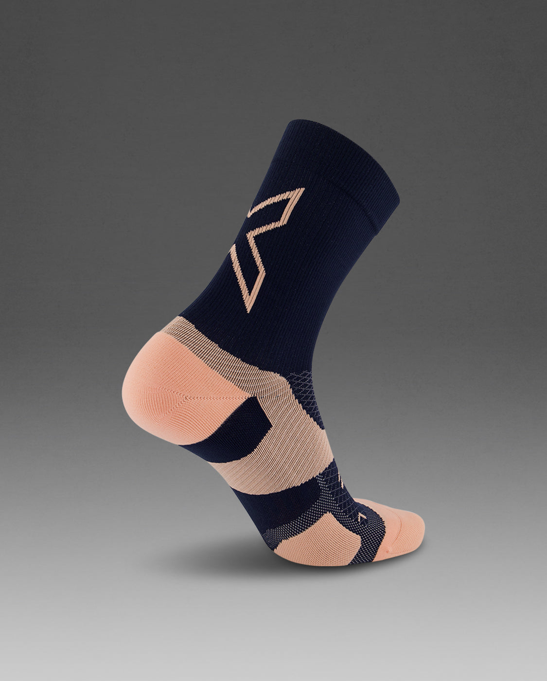 2xu-vectr-light-cushion-crew-socks-calze-running-unisex-blu-navy image 3