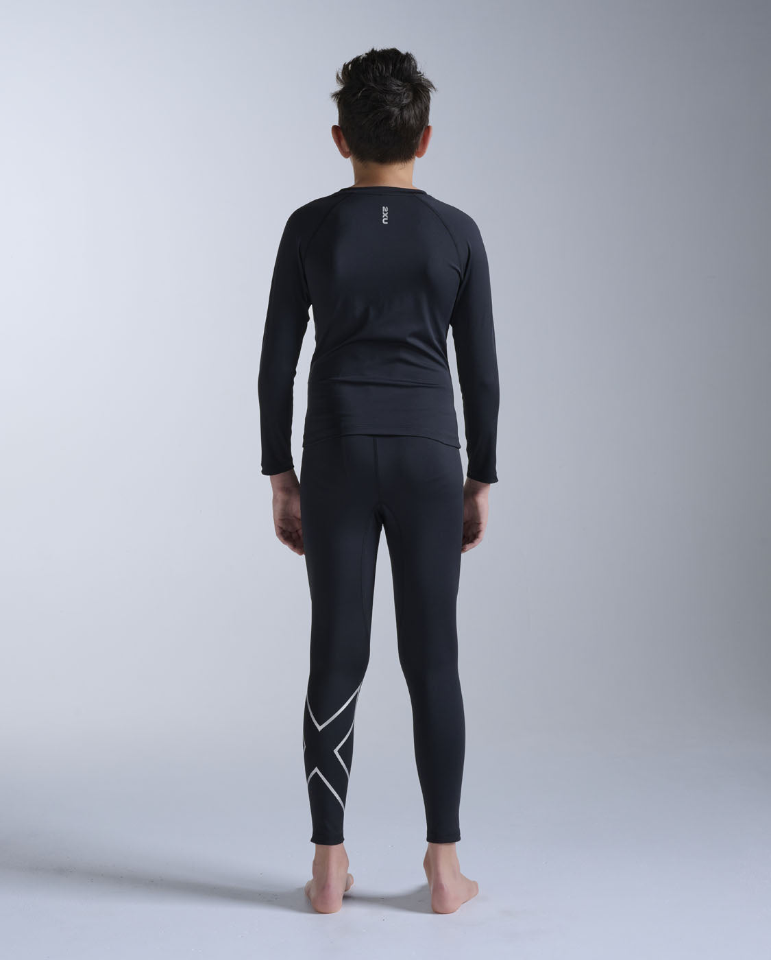 2xu-core-boys-compression-tights-leggings-compressivi-ragazzo-nero image 2