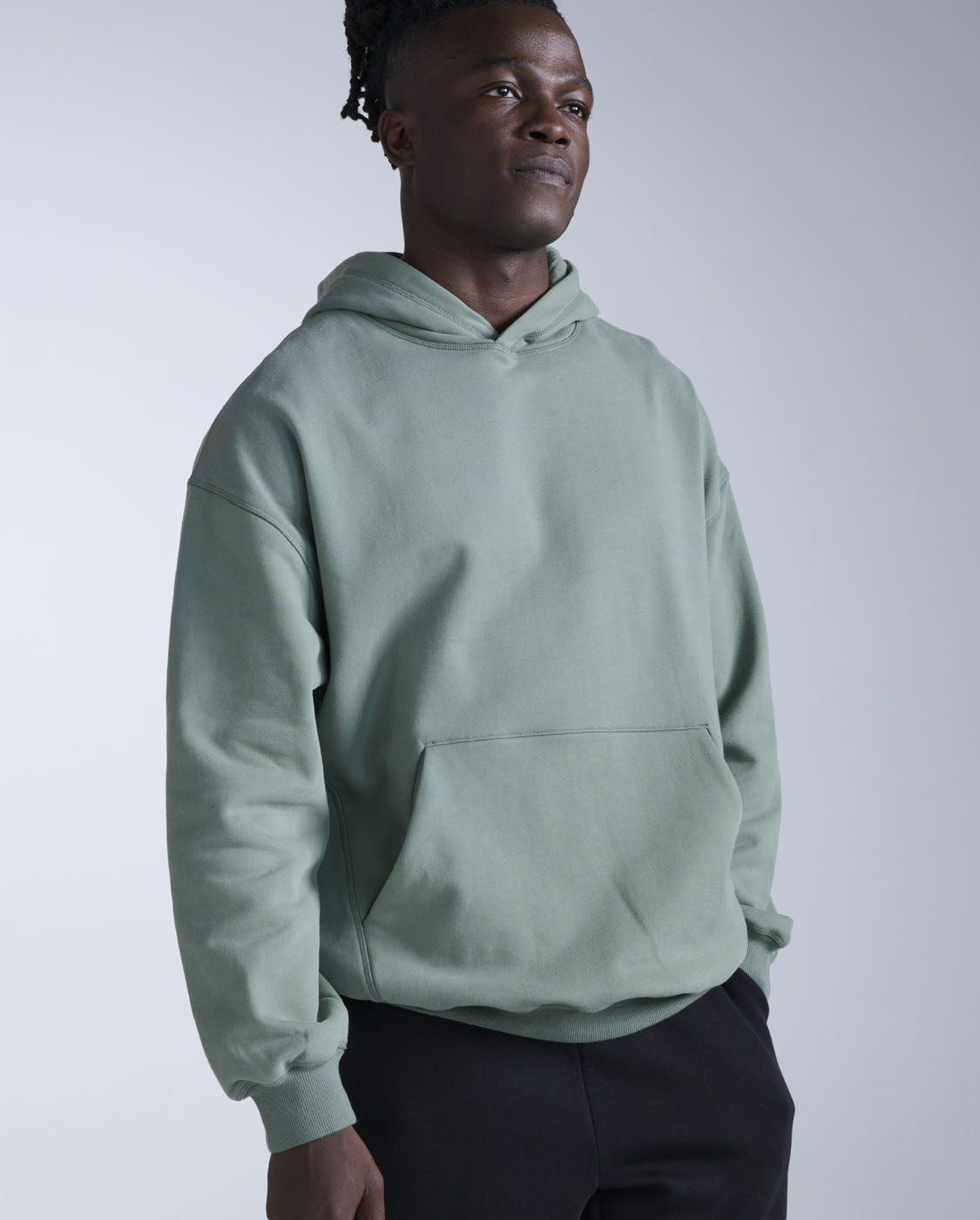 2xu-ez-oversized-felpa-con-cappuccio-in-cotone-organico-unisex-verde image 2