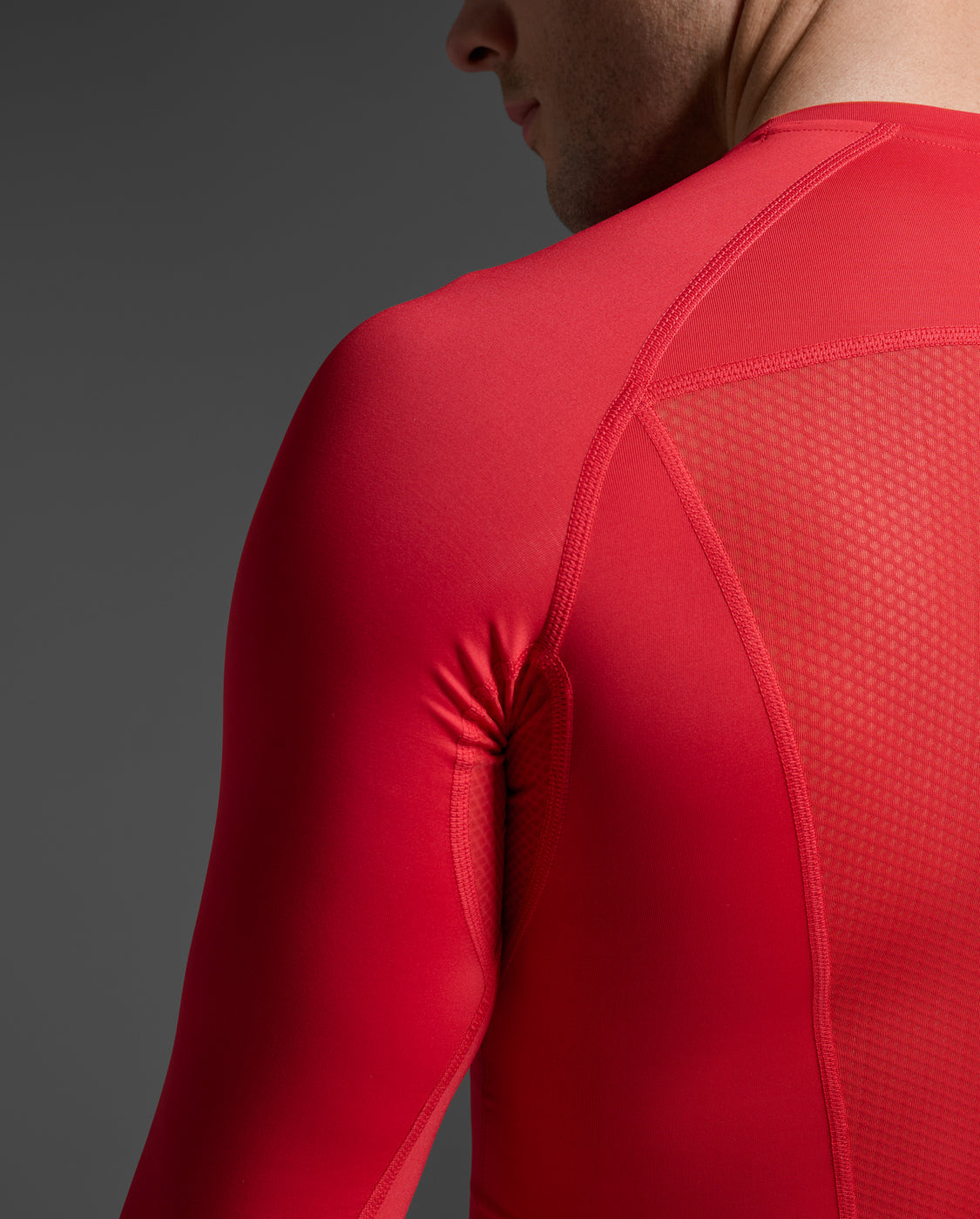 2xu-core-compression-maglia-manica-lunga-uomo-rosso image 5