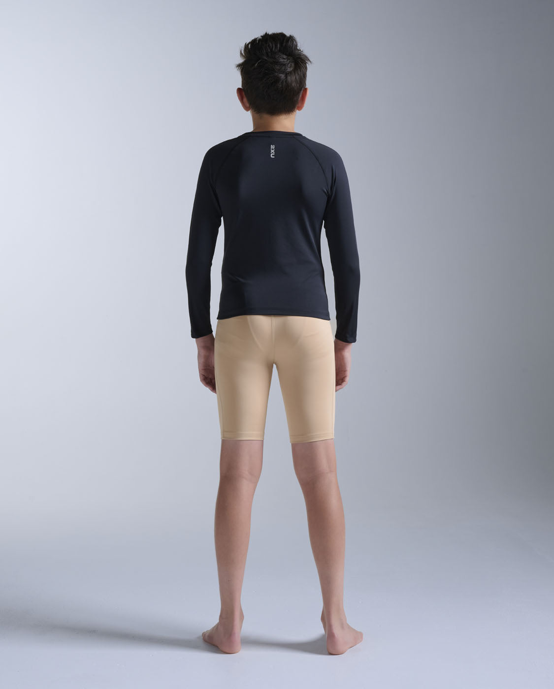 2xu-core-boys-compression-shorts-beige-bambino image 2
