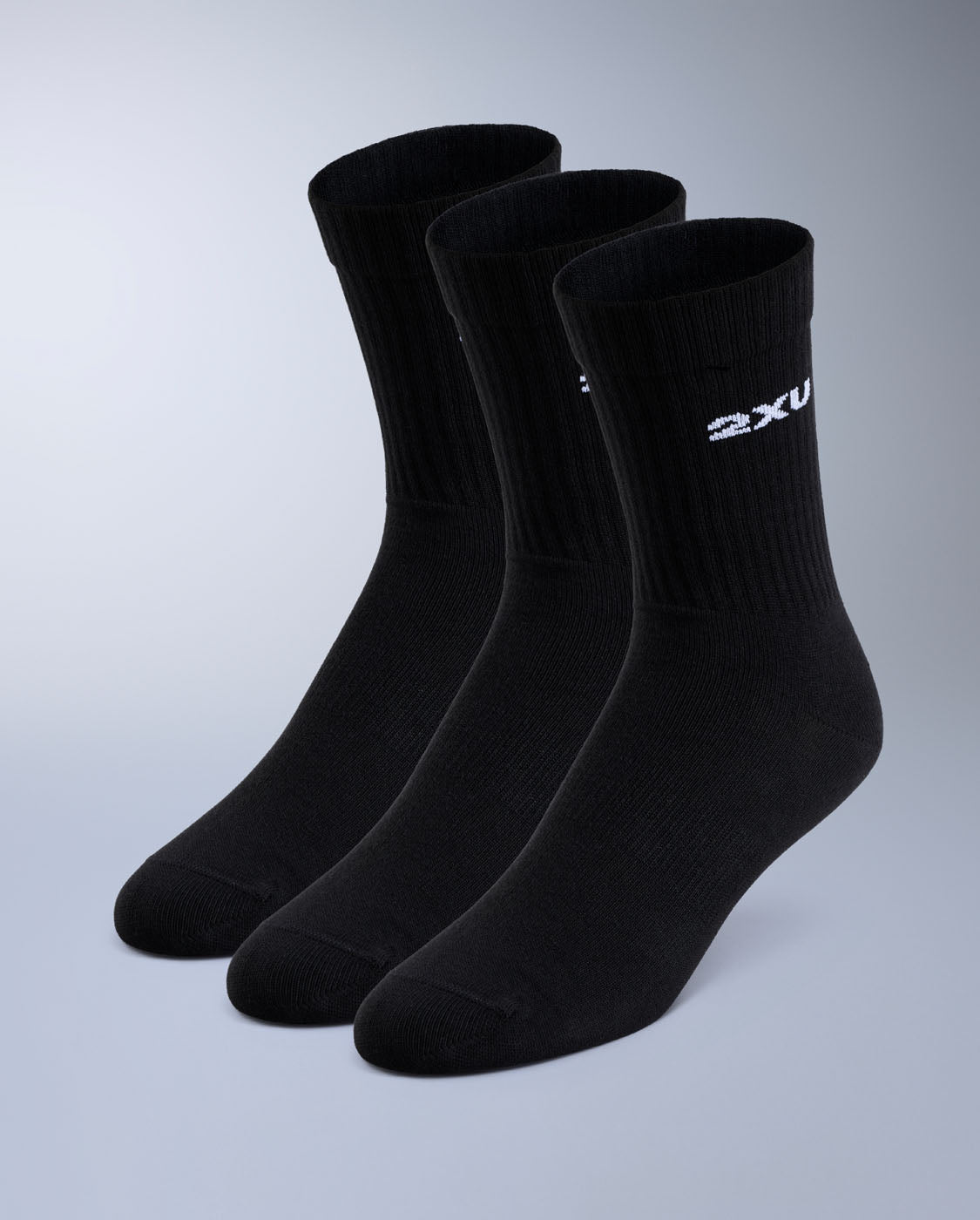 2xu-cotton-crew-calze-3-paia-nere image 1