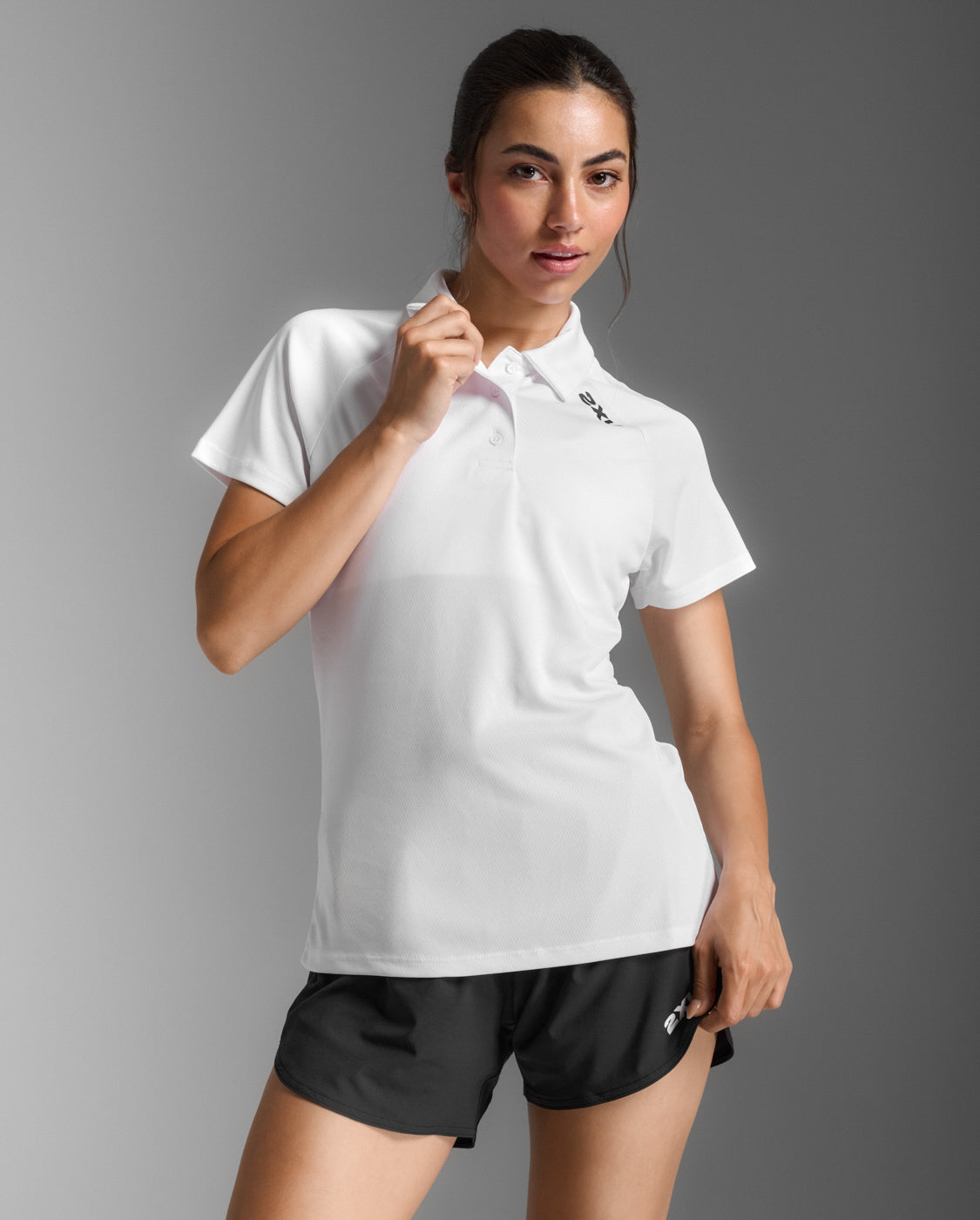 2xu-aspire-polo-donna-bianco-base-white image 2