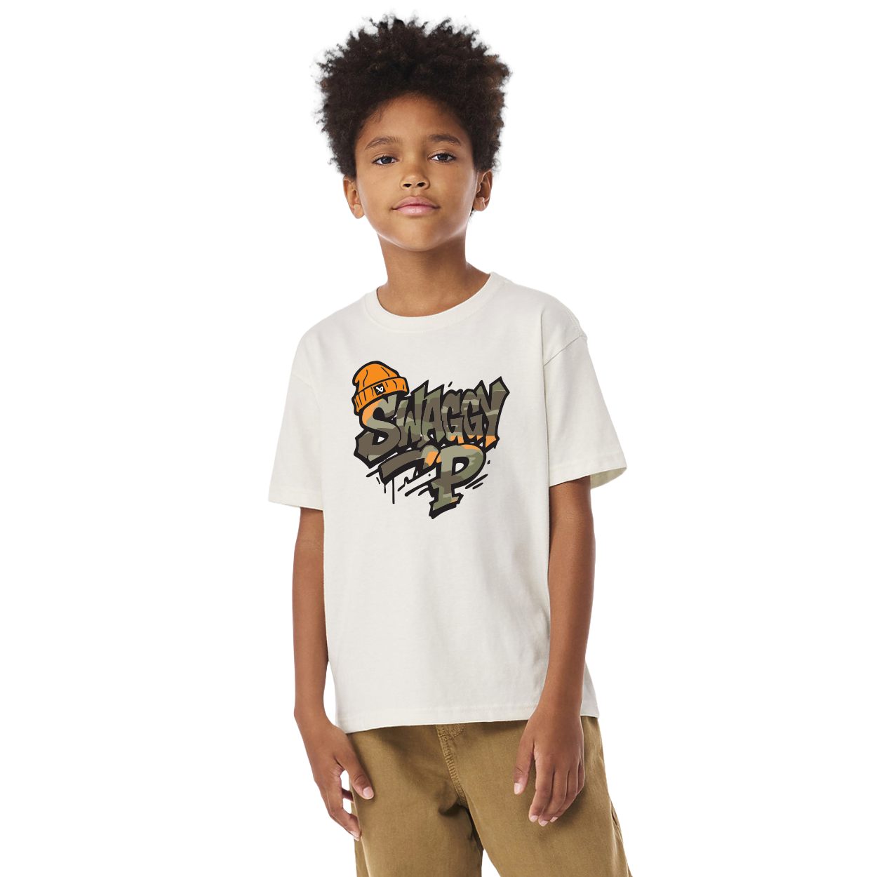 maglietta-youth-bauer-x-swaggy-camo-boxy-nera image 1