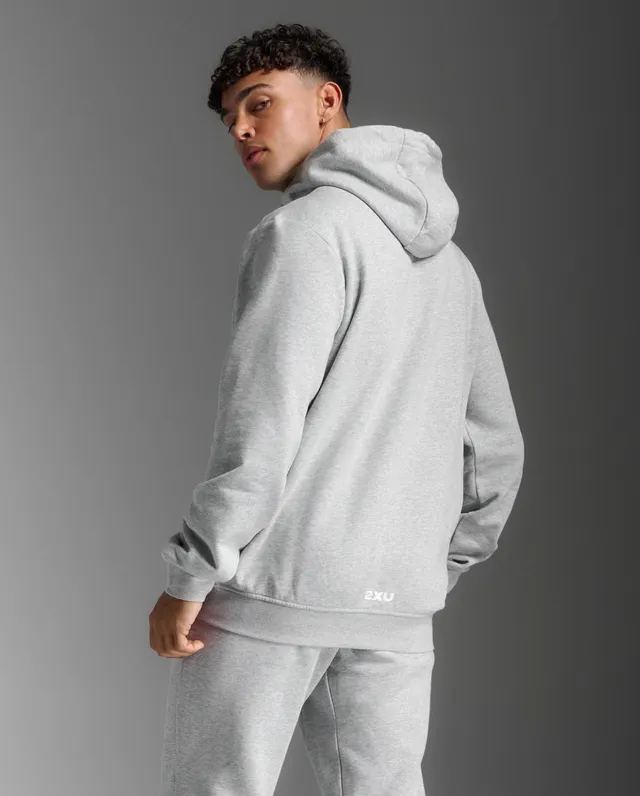 2xu-aspire-zip-hoodie-uomo-con-cappuccio-grigio-chiaro image 1