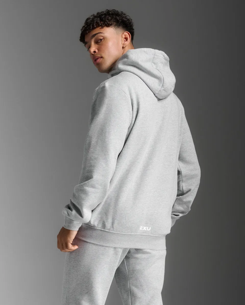 2xu-aspire-zip-hoodie-uomo-con-cappuccio-grigio-chiaro image 1