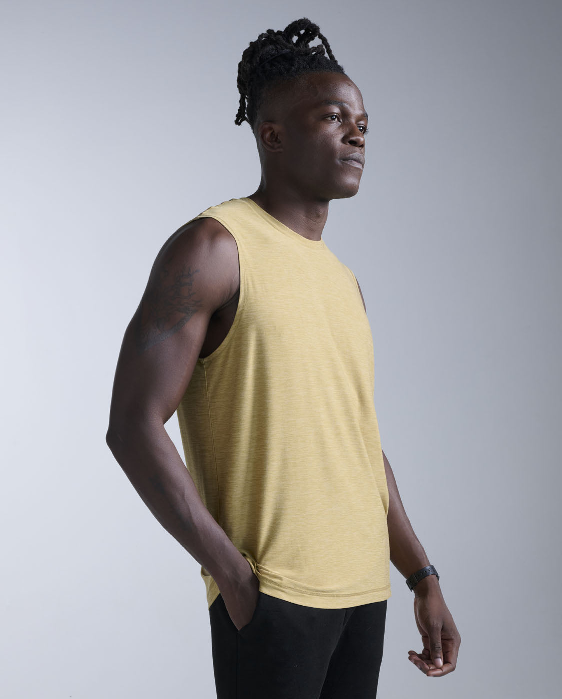 2xu-signature-tank-canotta-training-jersey-beige image 2
