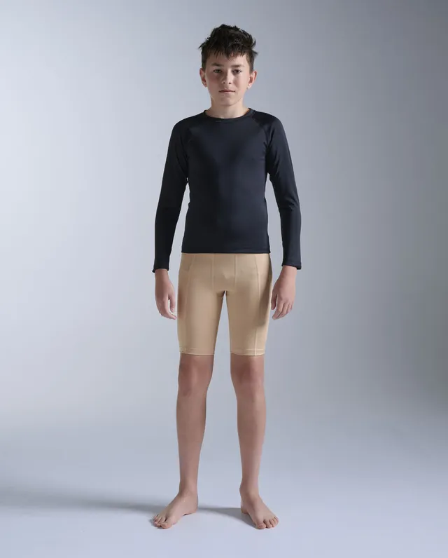 2xu-core-boys-compression-shorts-beige-bambino image 1