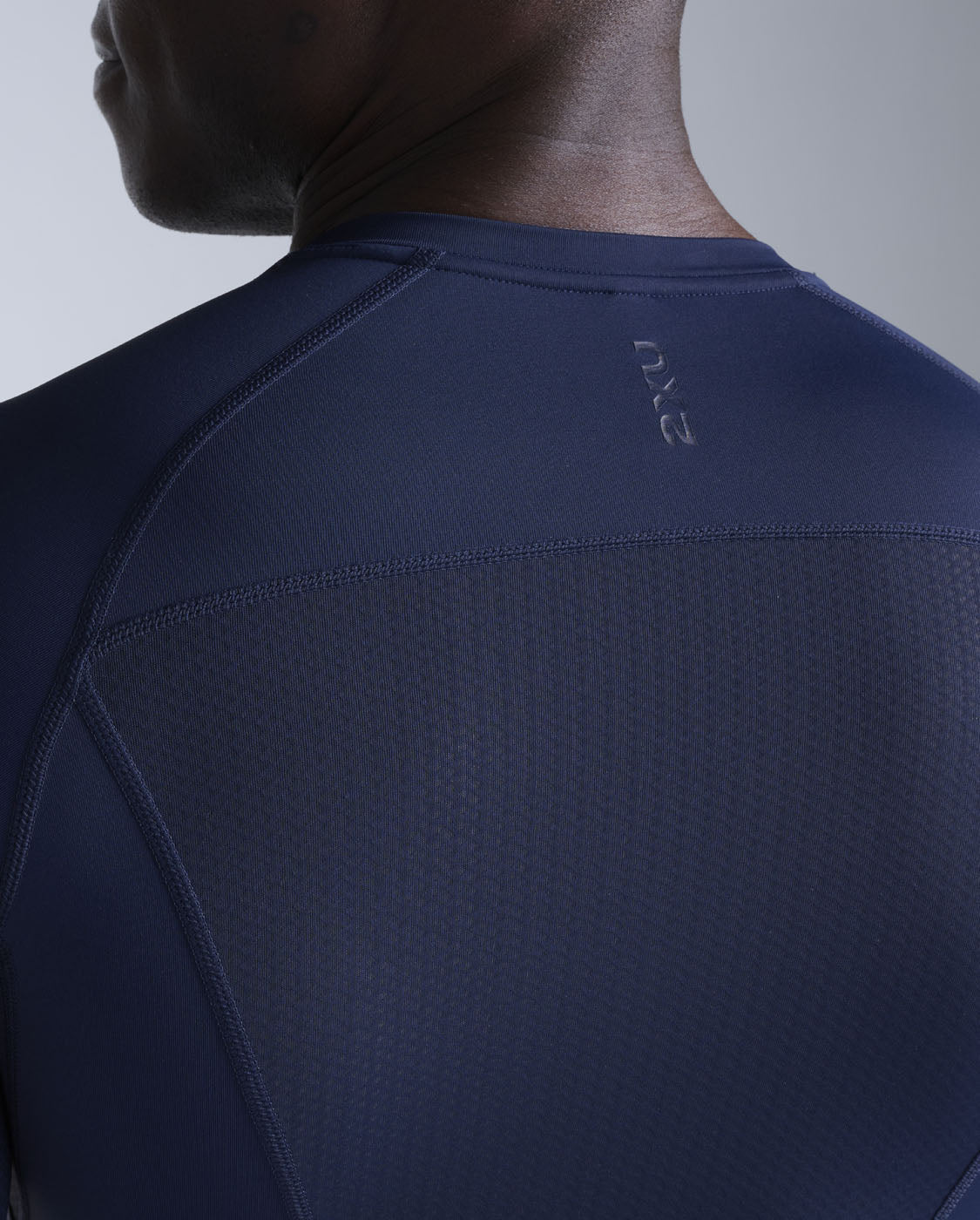 2xu-core-compression-maglia-manica-lunga-blu-pwx-mesh image 3