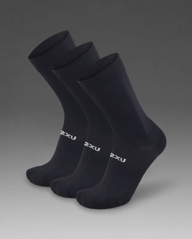 2xu-crew-socks-3-pack-nero-calze-running-training-uomo image 1