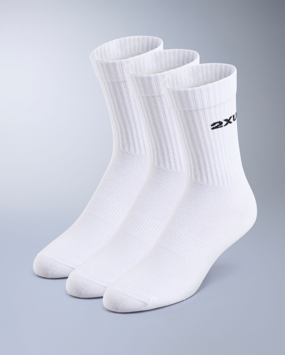 2xu-cotton-crew-socks-3-pack-calze-running-unisex-bianche image 1