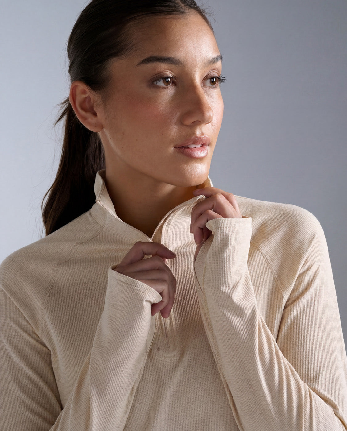 2xu-aero-trail-1-2-zip-donna-beige image 6