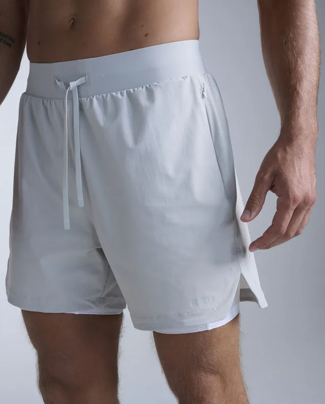 2xu-flex-2-in-1-5-inch-shorts-pantaloncini-training-uomo-grigio image 1