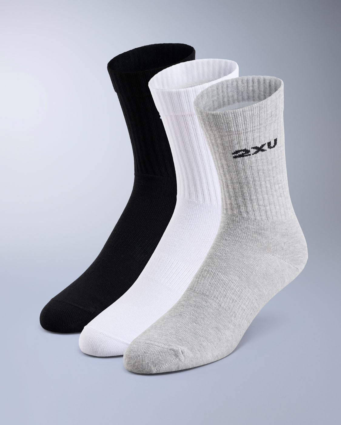 2xu-cotton-crew-socks-3-pack-calze-sportive-unisex image 1