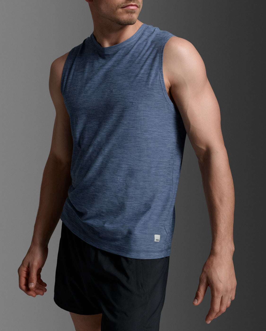 2xu-signature-tank-uomo-canotta-soft-jersey-blu image 5
