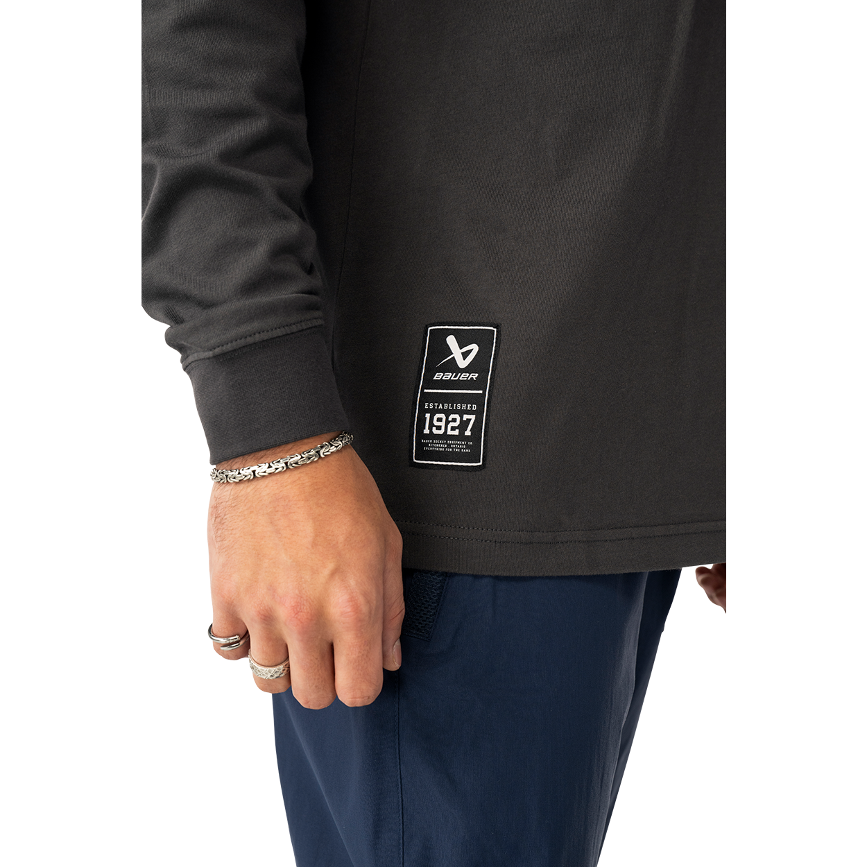 bauer-long-sleeve-retro-tee-maglia-manica-lunga-uomo-hockey image 5