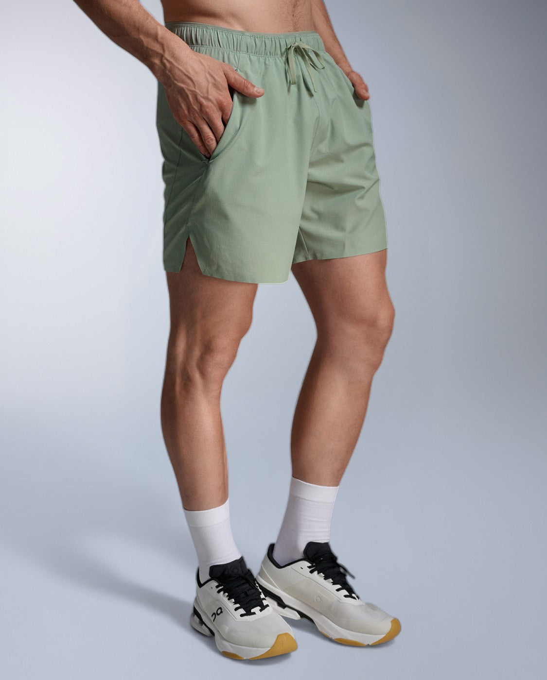 2xu-motion-7-inch-unlined-shorts-uomo-pantaloncini-training-verde image 4