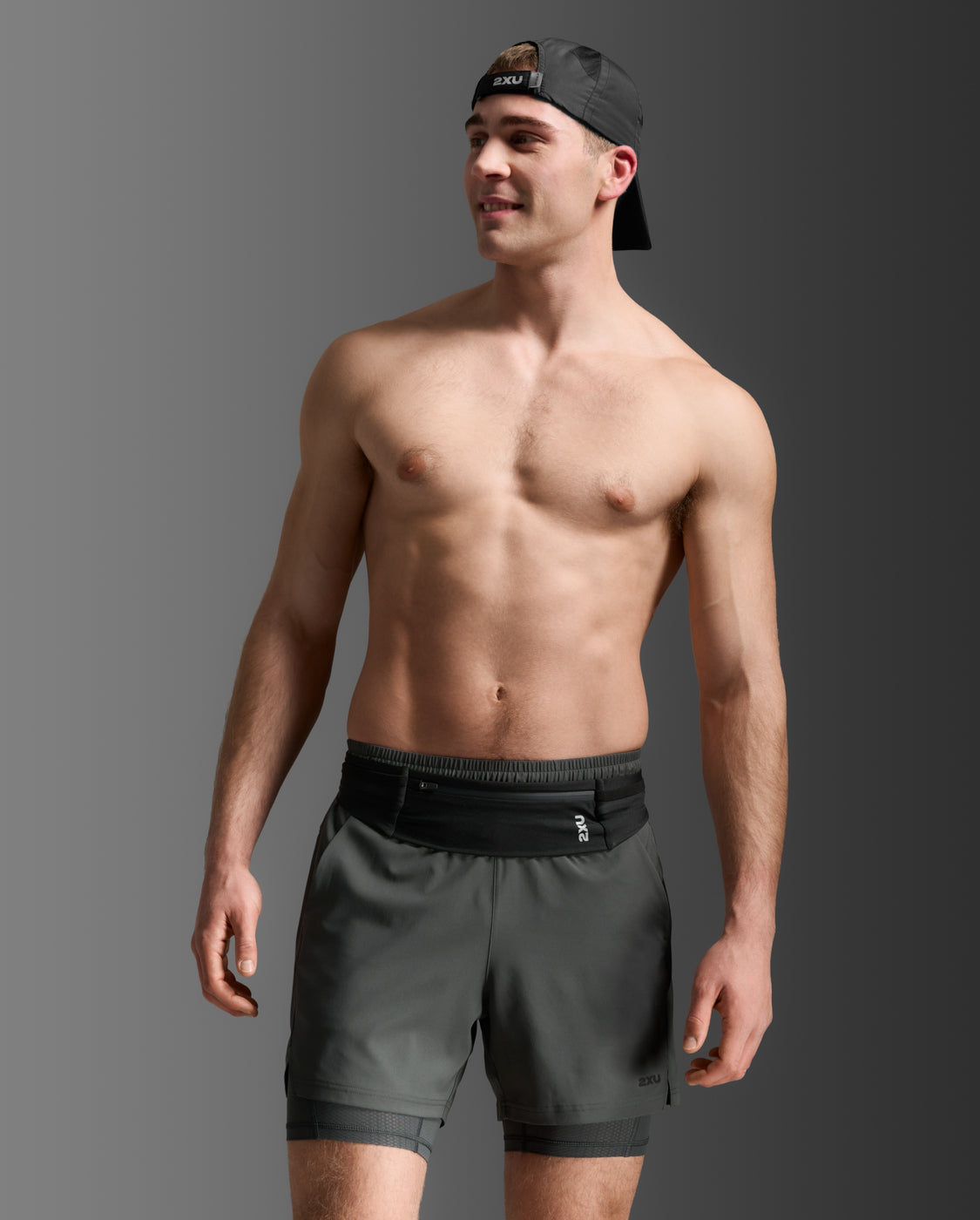2xu-aero-mesh-2-in-1-5-inch-short-grigio-slim image 5