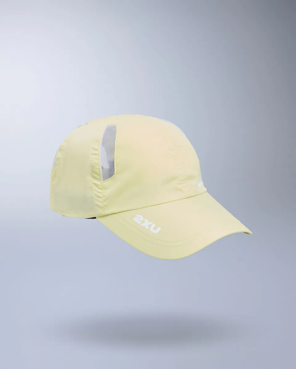 2xu-run-cap-berretto-running-unisex-giallo-chiaro image 1