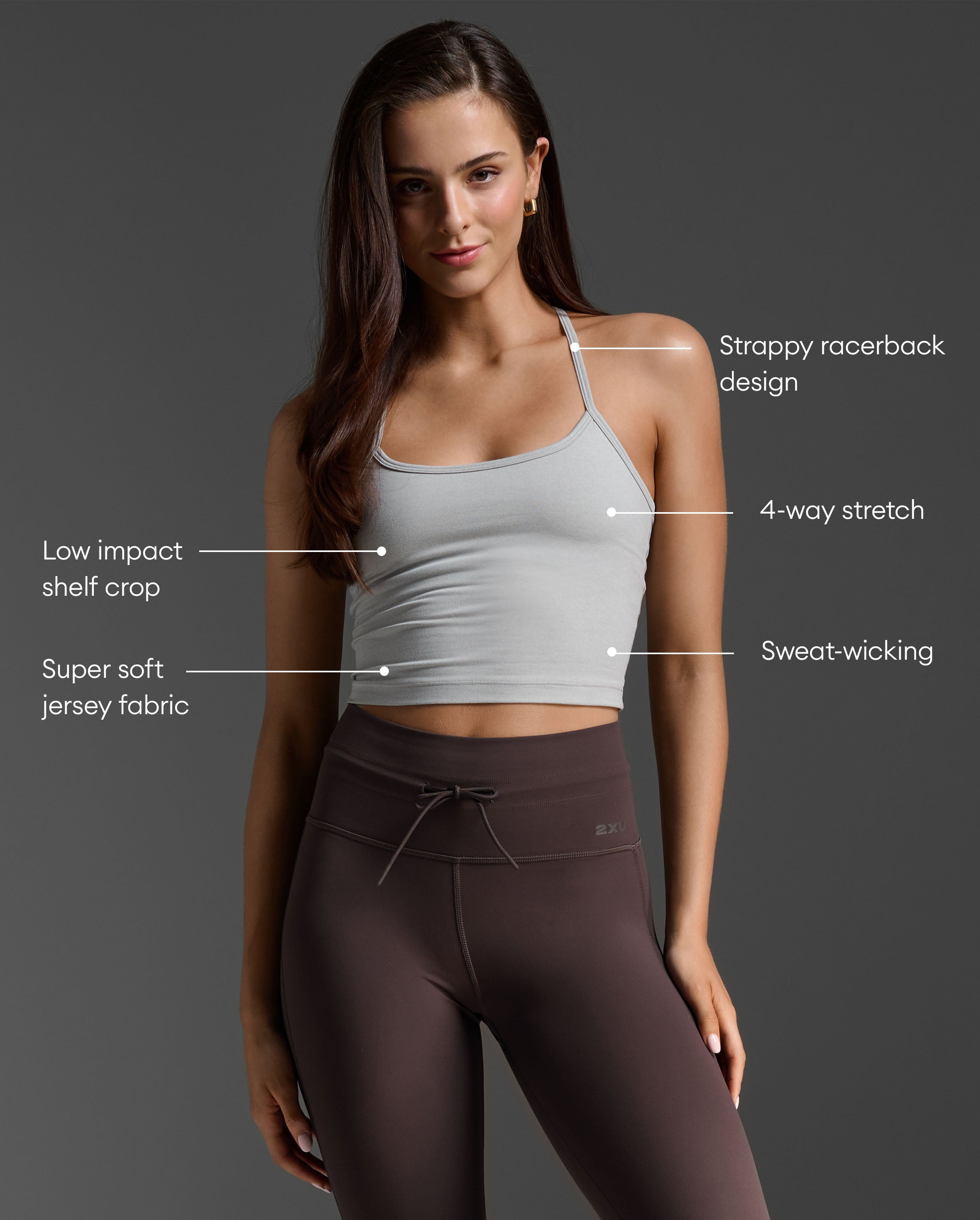 2xu-flex-crop-tank-grigio-top-training-racerback image 2