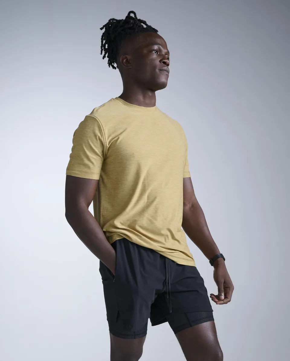 2xu-signature-tee-t-shirt-training-soft-jersey-beige image 1