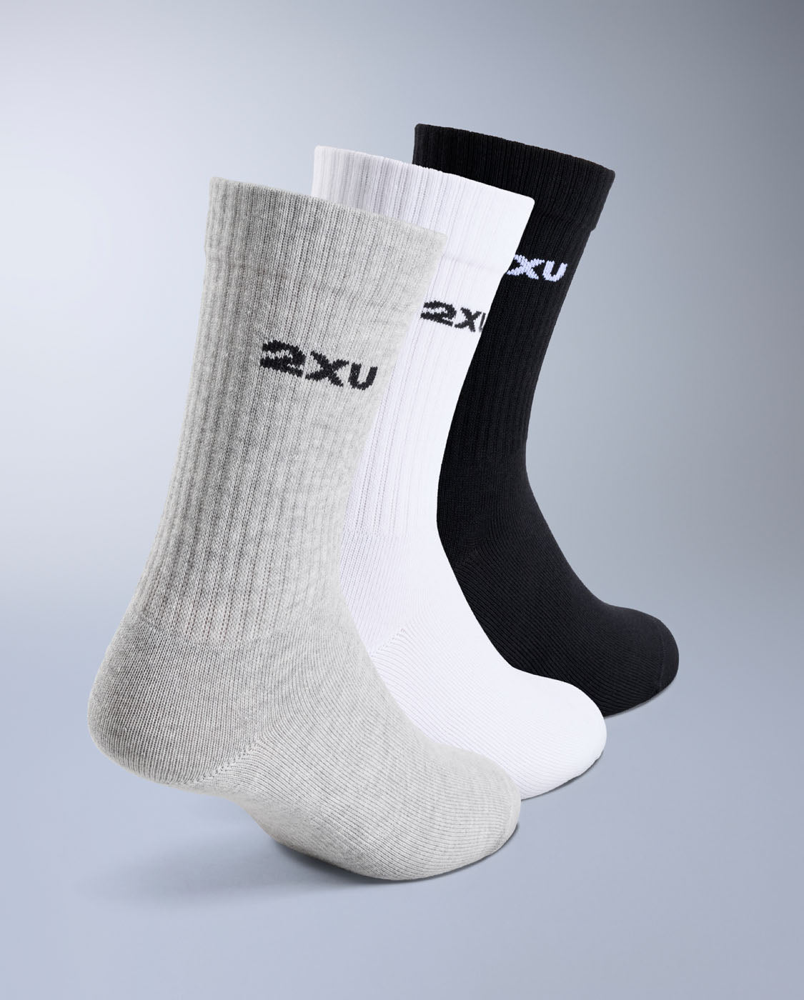 2xu-cotton-crew-socks-3-pack-calze-sportive-unisex image 2