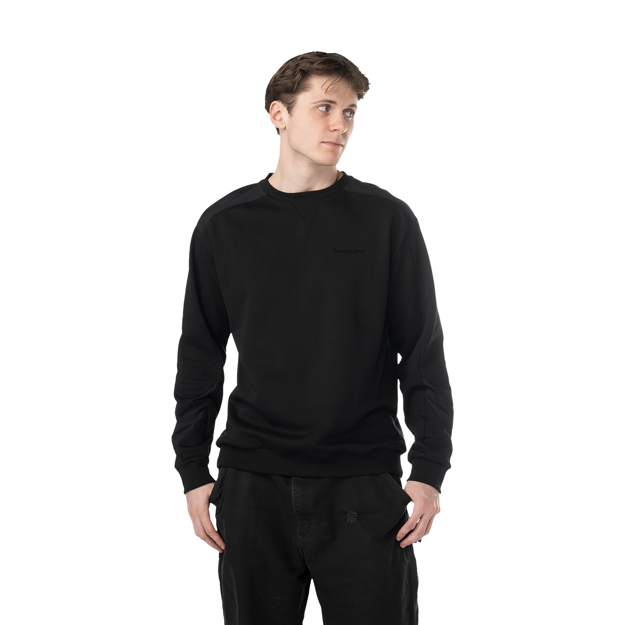 bauer-knit-mix-crew-neck-senior-felpa-girocollo-uomo image 1