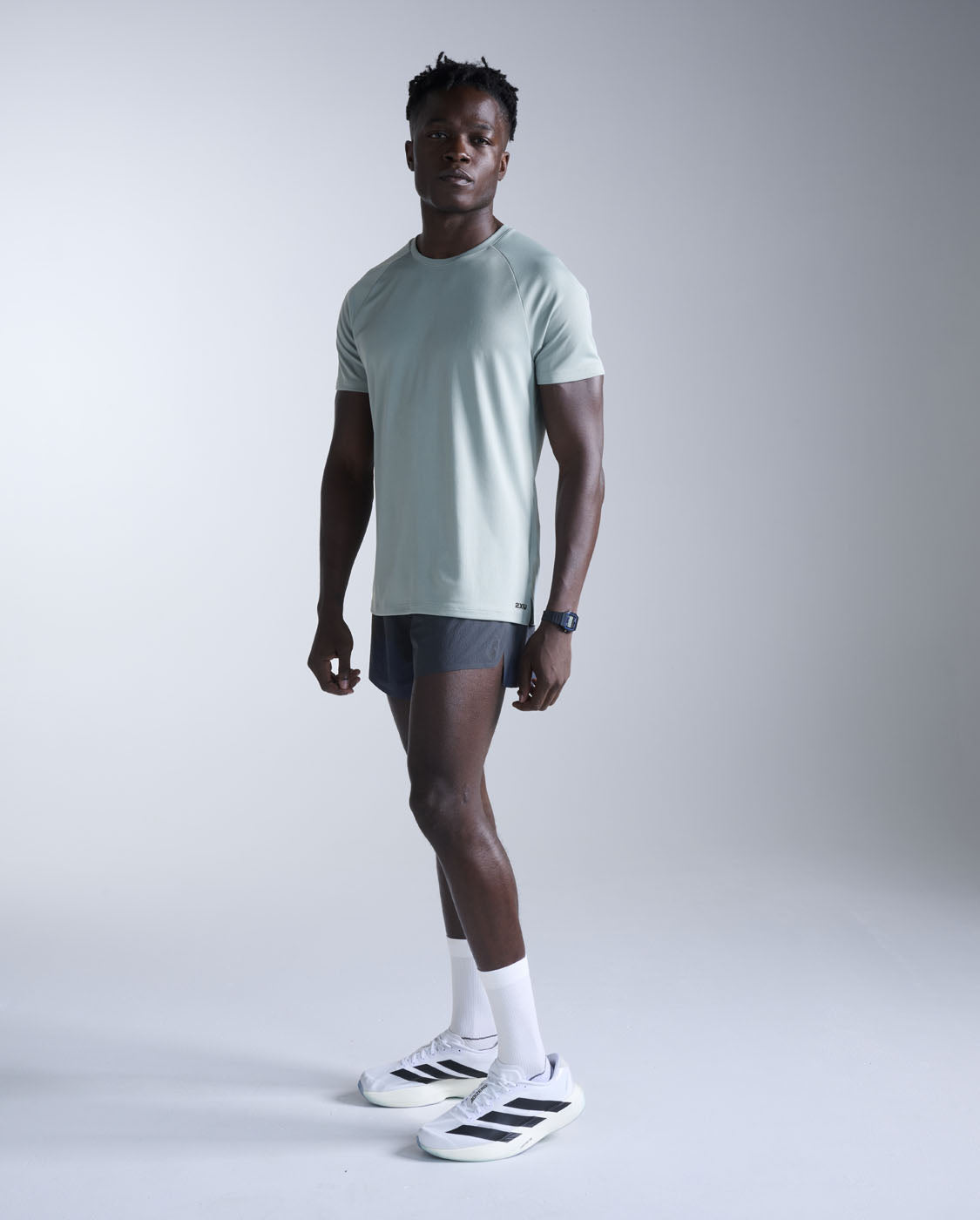 2xu-aero-tee-uomo-slim-azzurro-polvere image 5