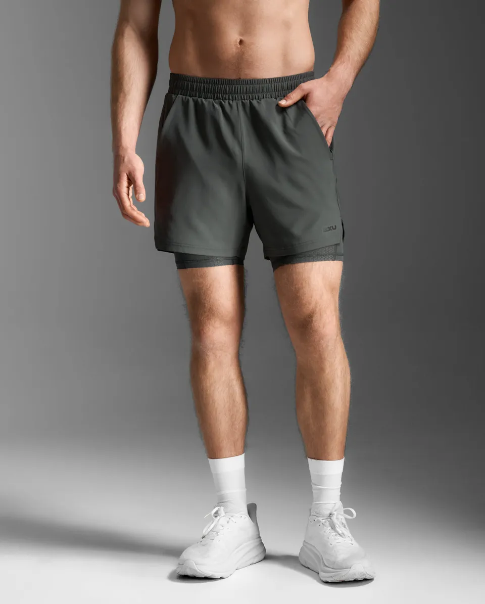 2xu-aero-mesh-2-in-1-5-inch-short-grigio-slim image 1