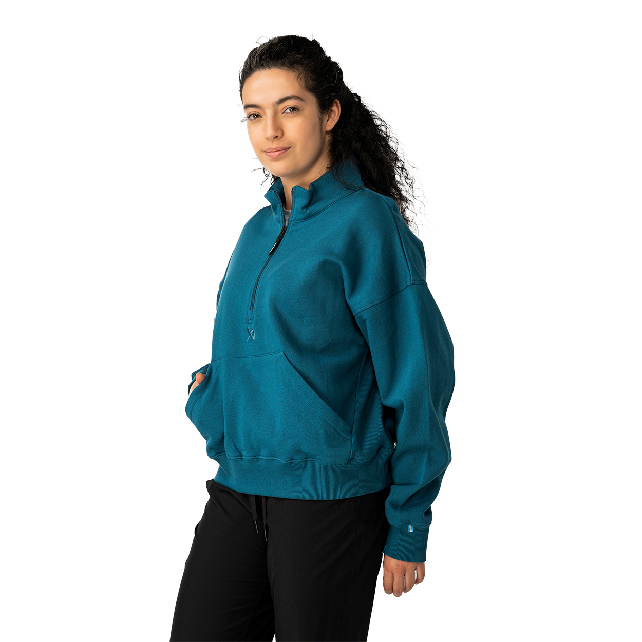 bauer-off-day-quarter-zip-felpa-donna image 2
