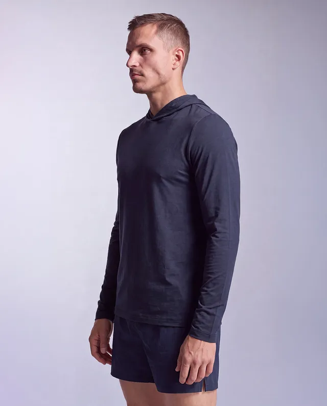 2xu-motion-uomo-felpa-cappuccio-manica-lunga-blu image 1