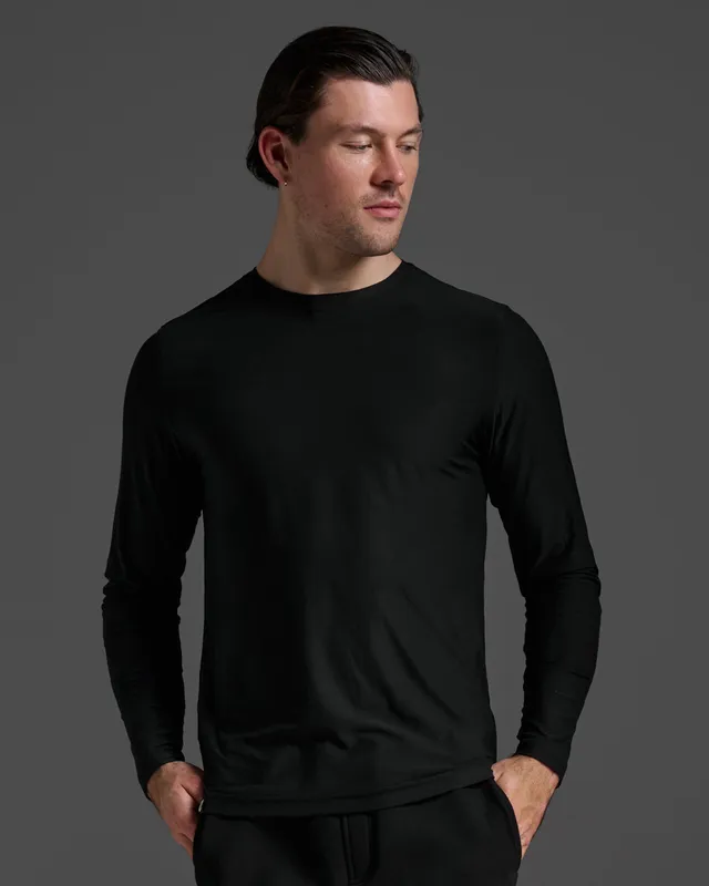 2xu-signature-long-sleeve-tee-uomo-maglia-maniche-lunghe-nera image 1