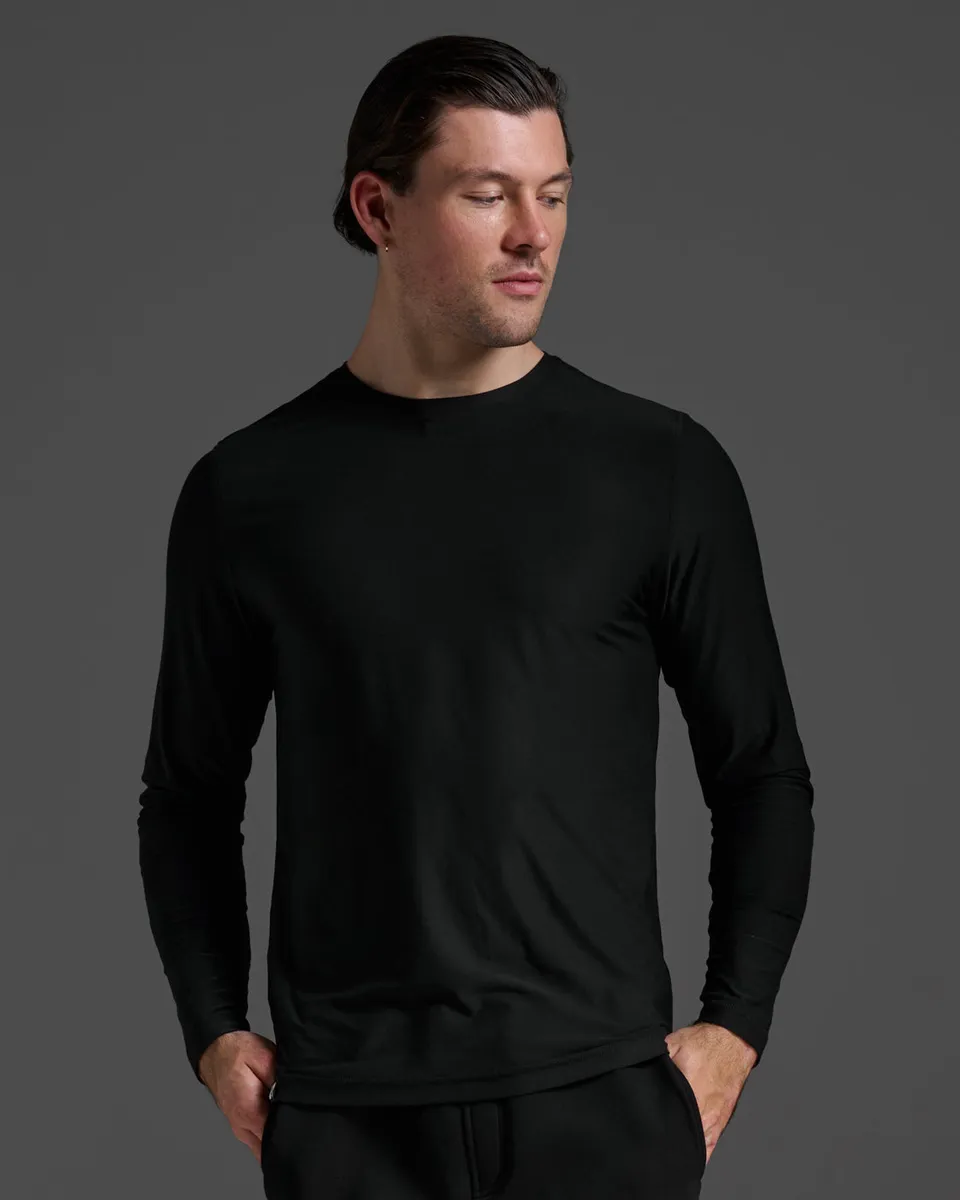 2xu-signature-long-sleeve-tee-uomo-maglia-maniche-lunghe-nera image 1