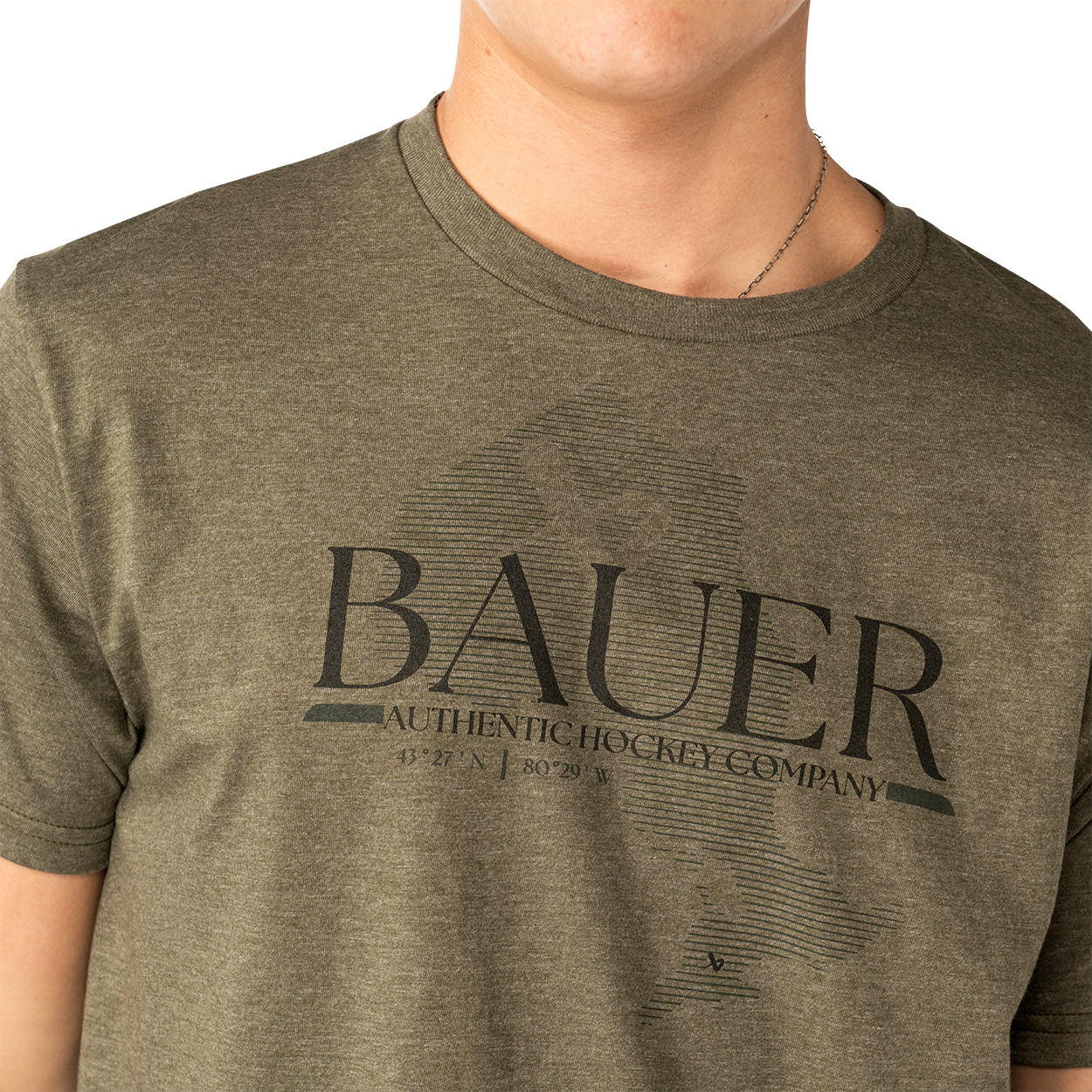 bauer-olive-graphic-tee-t-shirt-uomo image 2