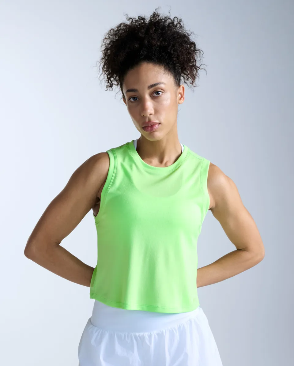 2xu-aero-mesh-crop-tank-donna-verde-chiaro image 1