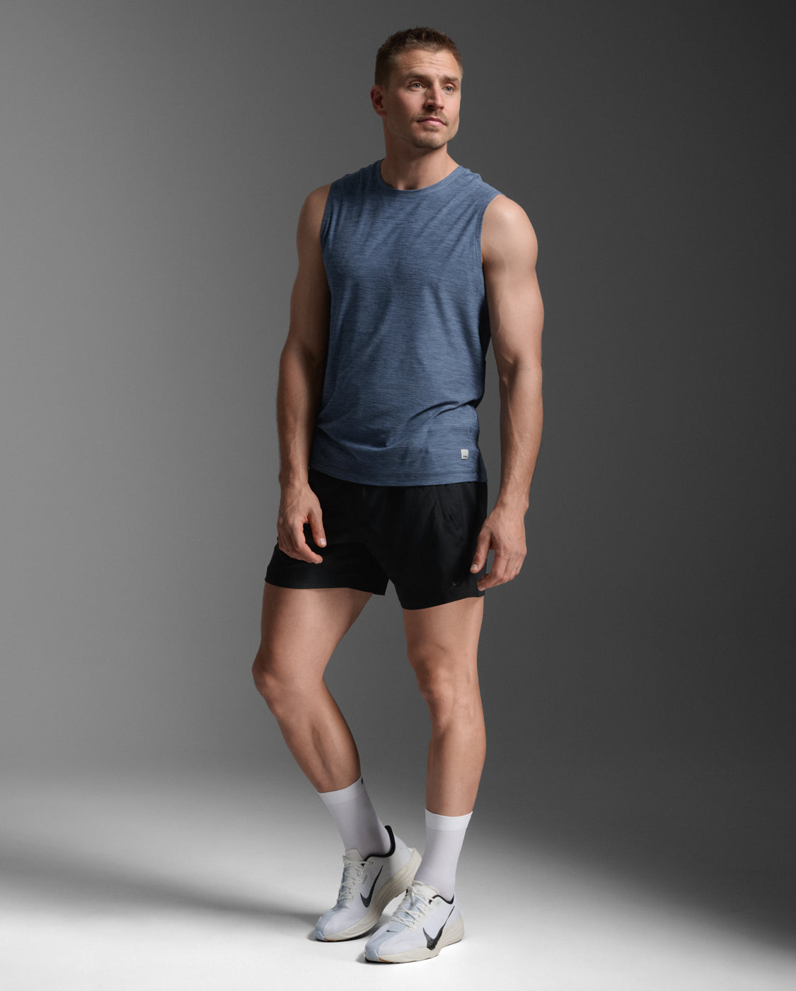2xu-signature-tank-uomo-canotta-soft-jersey-blu image 2