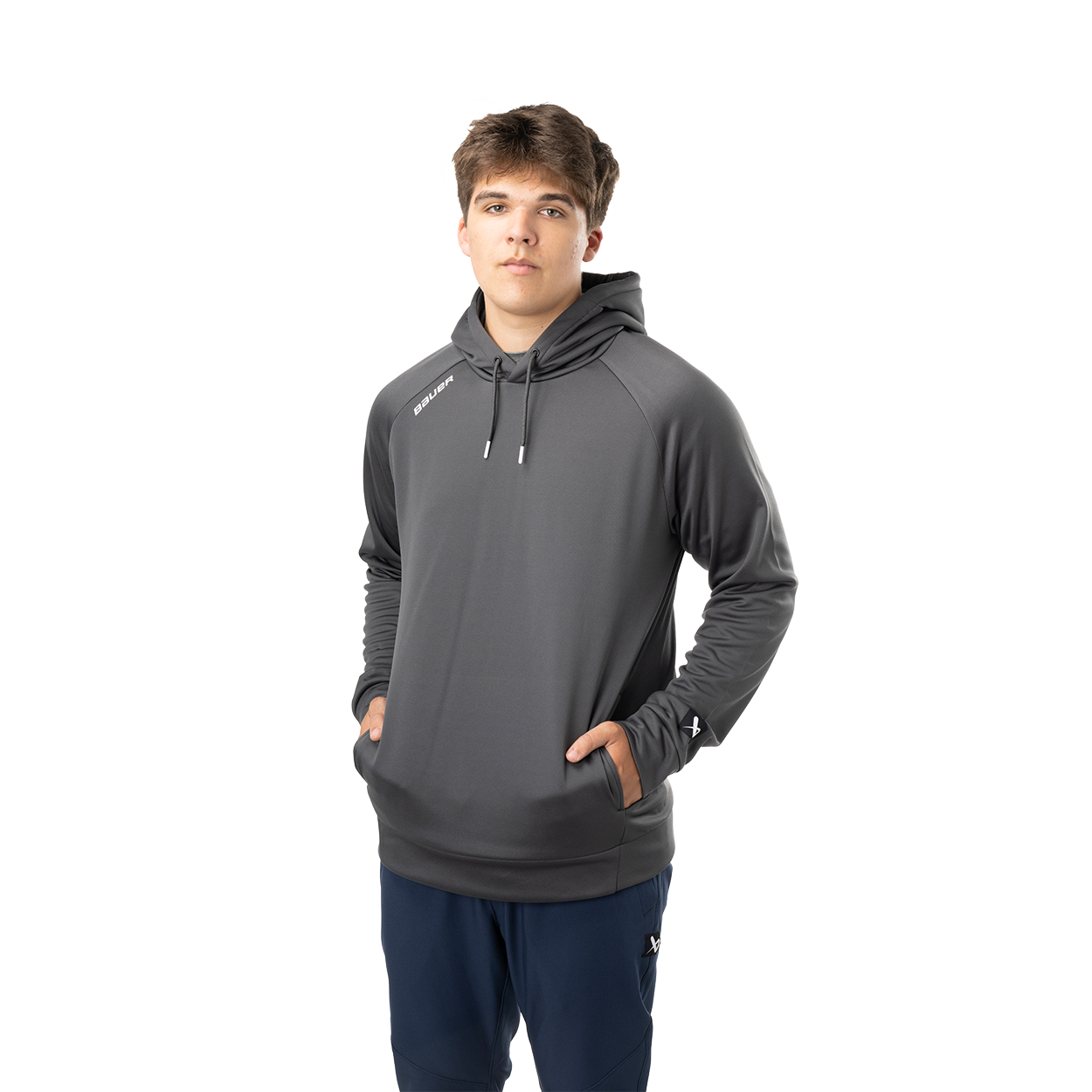bauer-team-tech-felpa-con-cappuccio-senior-nero image 1